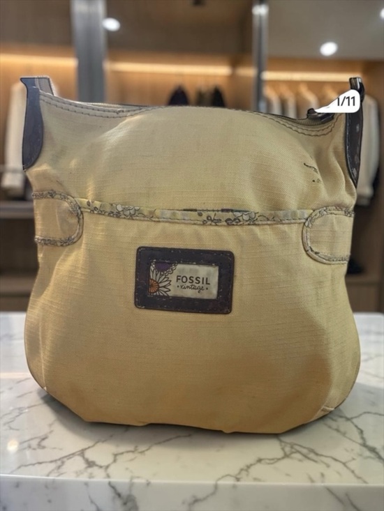 Fossil Handbags - Fossil Floral Yellow Coated Canvas Crossbody - Gently Used​​​